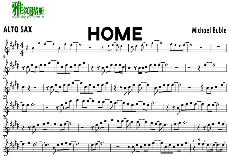 Michael Buble HOME ˹ Alto Sax