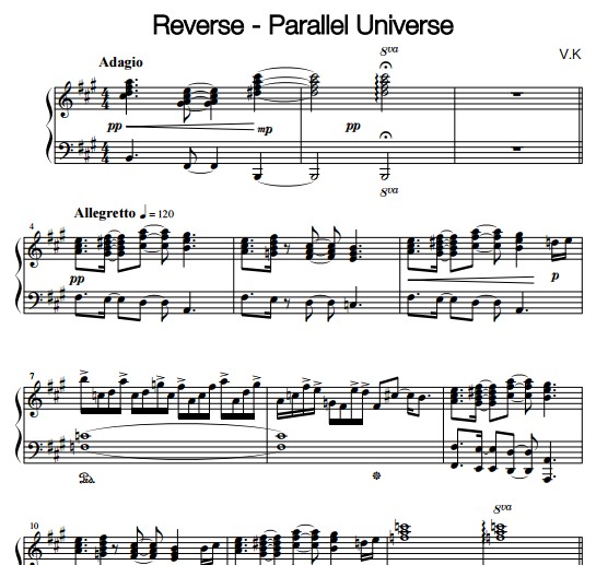 reverse -  parallel universe