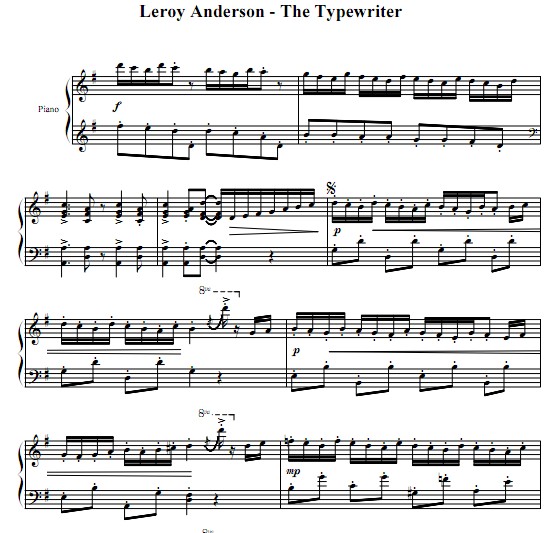 Leroy Anderson – The Typewriter