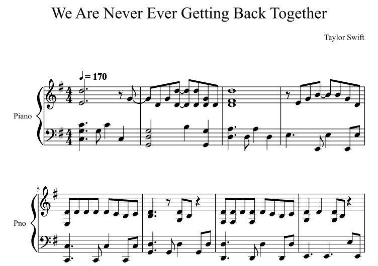 we are never ever getting back together