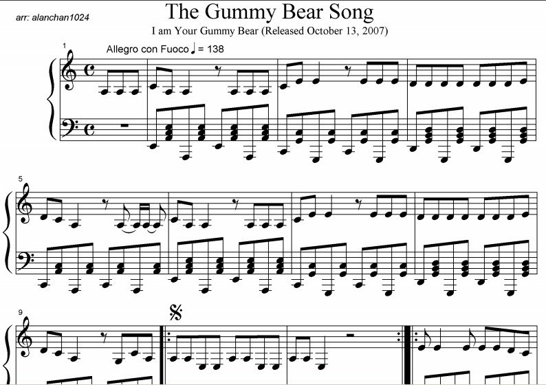 The gummy bear song