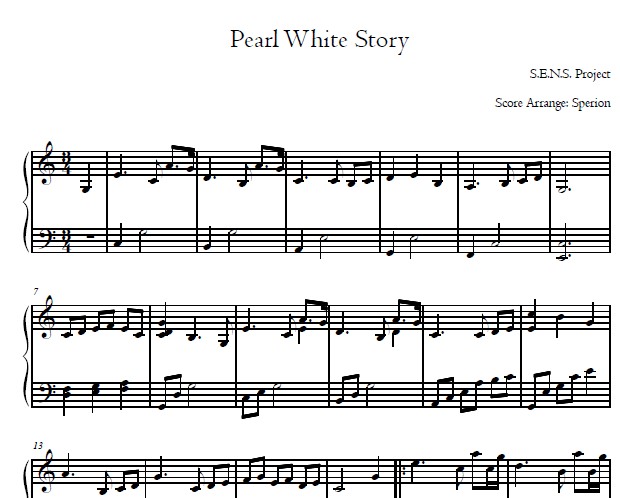 ˼S.E.N.S.  Pearl White Story